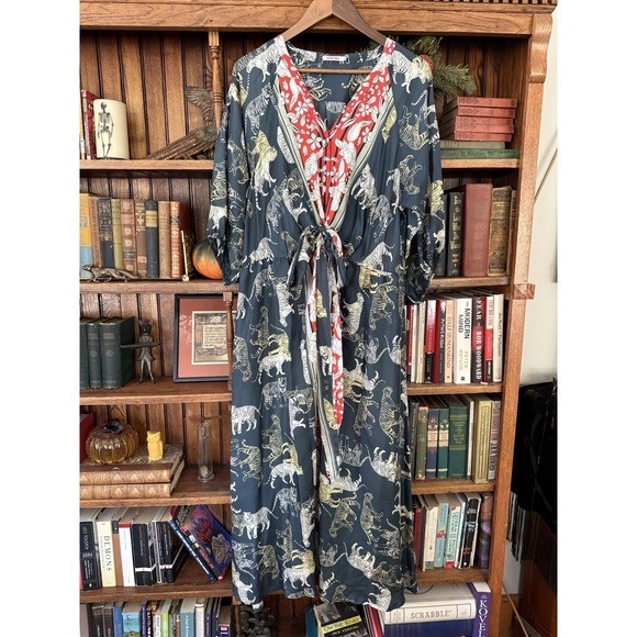 Johnny Was Dresses & Skirts - JOHNNY‎ WAS Ada Slip Dress Silk Tiger Flowy XL $799